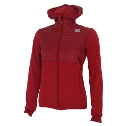Veste d'échauffement femme Sportful Doro rumba rouge
